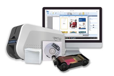 SMART-51S Simplex Ethernet High Speed ID Card Printer Kit with 3-Year Warranty