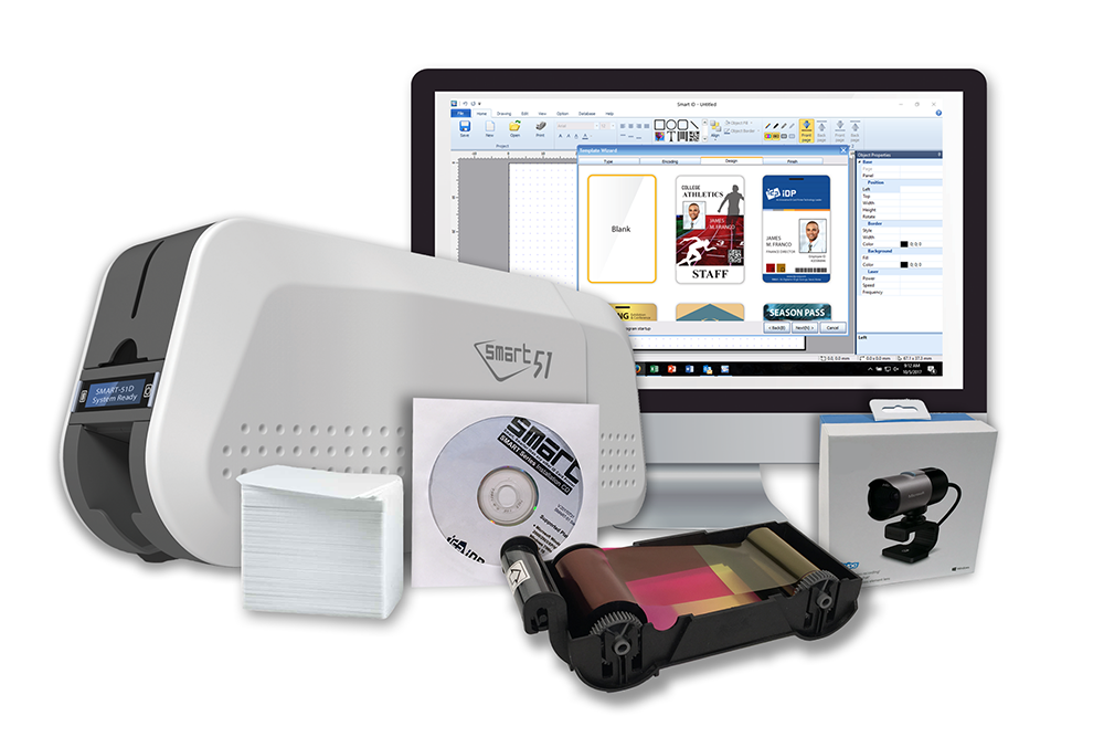 SMART-51D Duplex Ethernet High Speed ID card printer bundlewith 3-Year Warranty