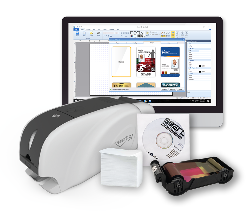 SMART-31D Duplex ID Card Printer Kit with 3-Year Warranty