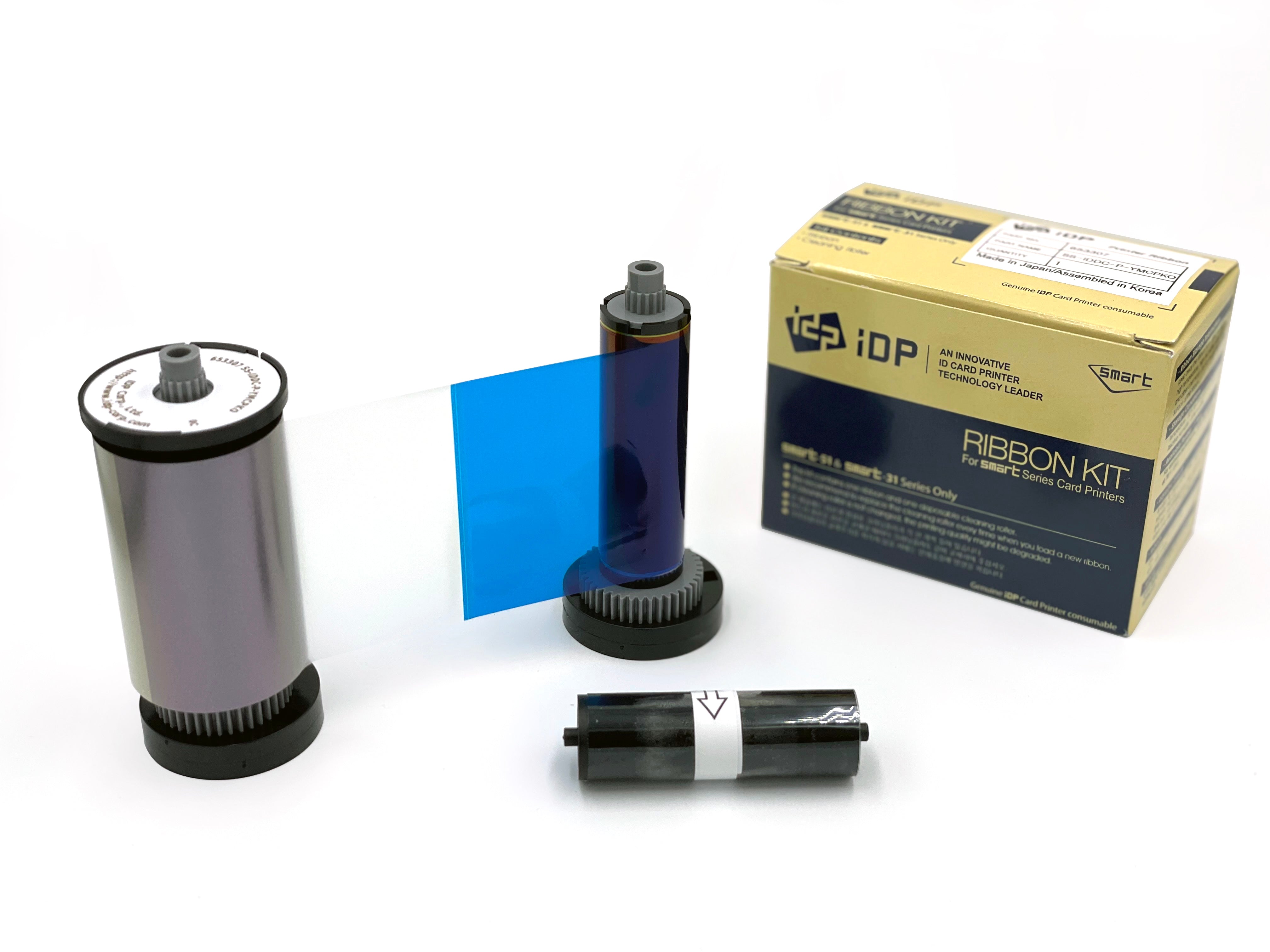 YMCPKO Full-color and Pearlescent panel ribbon with cleaning roller, 200 cards/roll