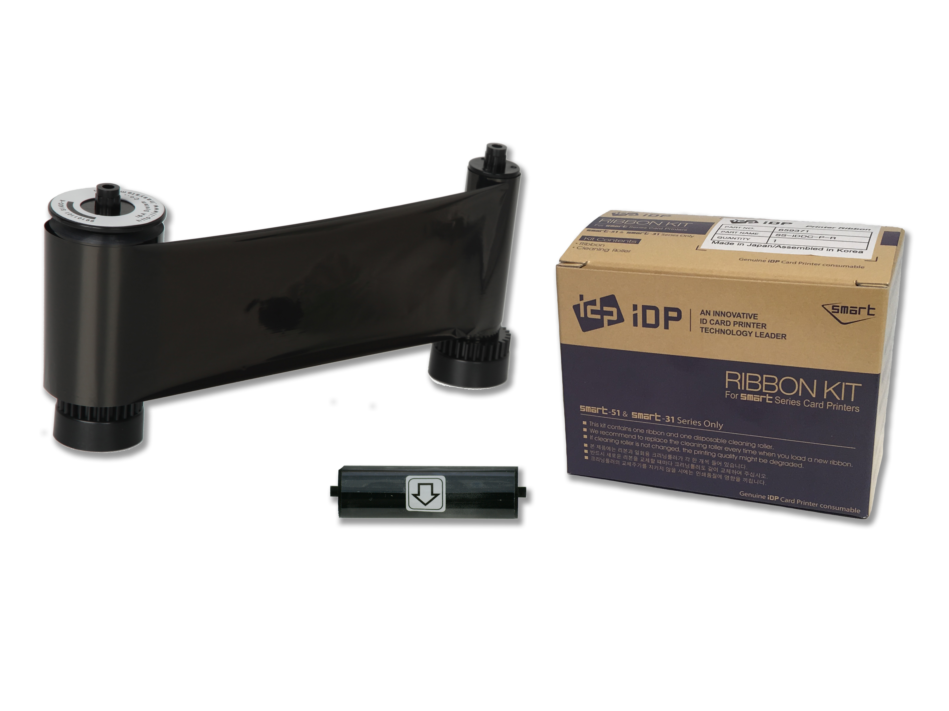 SMART-21 Resin Black ribbon with cleaning roller, 1200 print per ribbon