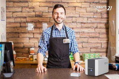 SMART-21S Simplex Hand-Fed ID Card Printer kit with 1-Year Warranty